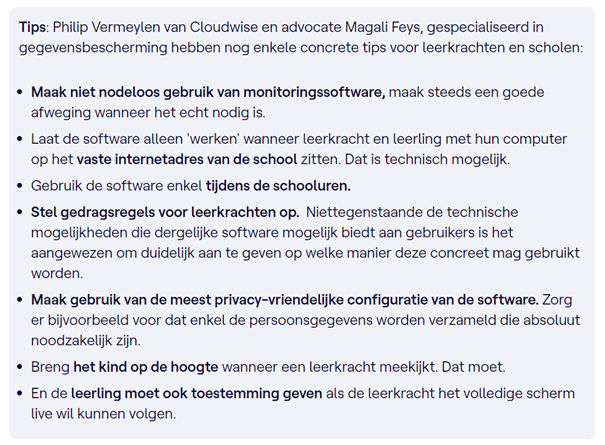 monitoring VRT